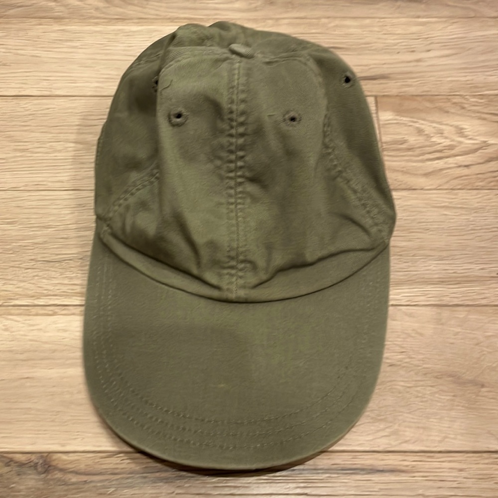 Adjustable baseball cap, plain green cotton